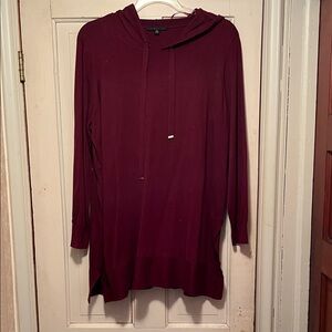 Cyrus Burgundy Hoodie Sweatshirt